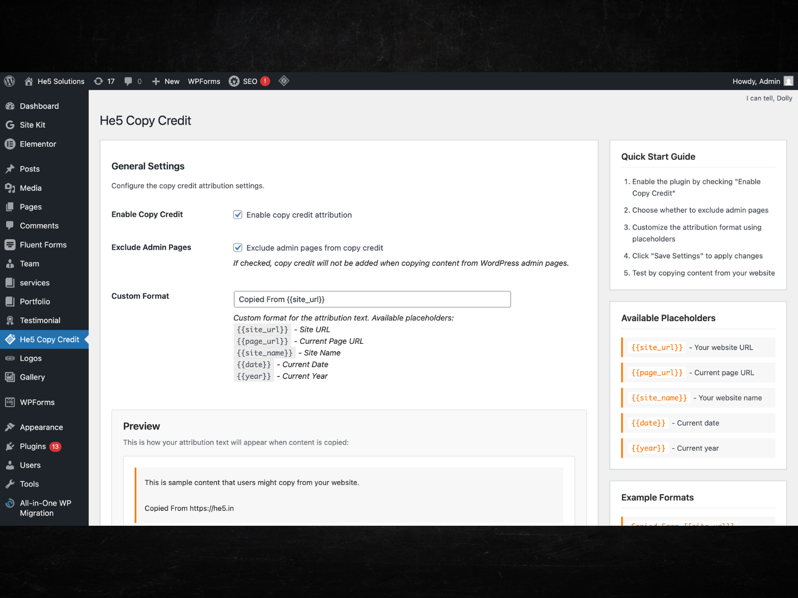 Copy Credit product screenshot